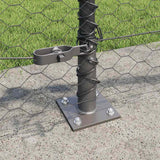 Recinzione esagonale per esterni con base in cemento 50 x 0,6 m