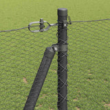 Recinzione esagonale con base in cemento 50 x 1,2 m Grigio Rete