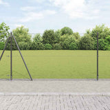 Recinzione esagonale per esterni con base in cemento 50 x 1,2 m