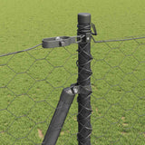 Recinzione esagonale per esterni con base in cemento 50 x 1,4 m