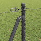 Recinzione esagonale con base in cemento 50 x 1,5 m Grigio Rete