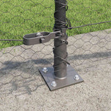 Recinzione con pali. Grigio 0.4 x 100 m