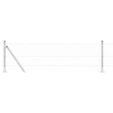 Recinzione con pali. Argento 0.6 x 10 m