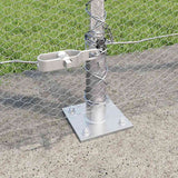 Recinzione con pali. Argento 0.6 x 10 m