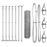 Recinzione con pali. Argento 0.6 x 10 m