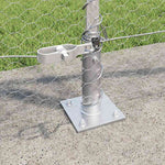 Recinzione con pali. Argento 1 x 10 m Acciaio rivestito in PVC