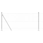 Recinzione con pali. Argento 1 x 10 m Acciaio rivestito in PVC