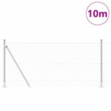 Recinzione esagonale con base in cemento 10 x 1 m Argento Rete