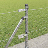 Recinzione con pali. Argento 0.6 x 25 m