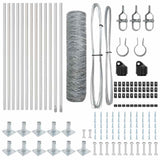 Recinzione con pali. Argento 0.6 x 25 m