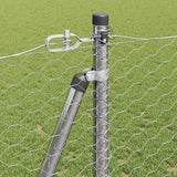 Recinzione esagonale per esterni con base in cemento 25 x 1,2 m