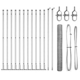 Recinzione esagonale per esterni con base in cemento 25 x 1,2 m