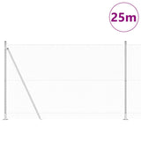 Recinzione esagonale con base in cemento 25 x 1,4 m Argento