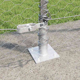 Recinzione esagonale con base in cemento 25 x 1,5 m Argento