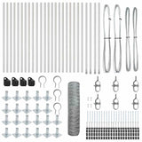 Recinzione con pali. Argento 0.5 x 50 m