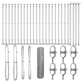 Recinzione con pali. Argento 0.8 x 50 m