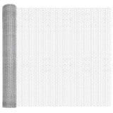 Recinzione con pali. Argento 1 x 50 m Acciaio rivestito in PVC