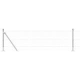Recinzione esagonale con base in cemento 100 x 0,6 m Argento