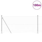 Recinzione esagonale con base in cemento 100 x 1 m Argento Rete