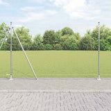 Recinzione esagonale con base in cemento 100 x 1,5 m Argento