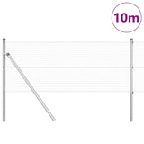 Recinzione con pali. Argento 0.4 x 10 m Acciaio