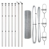 Recinzione con pali. Argento 0.6 x 10 m Acciaio