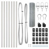 Recinzione con pali. Argento 0.6 x 10 m Acciaio