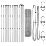 Recinzione con pali. Argento 0.4 x 25 m Acciaio