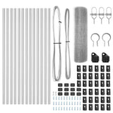 Recinzione con pali. Argento 0.4 x 25 m Acciaio