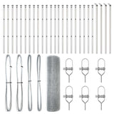 Recinzione con pali. Argento 0.4 x 50 m Acciaio