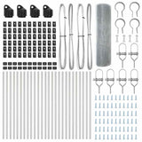 Recinzione con pali. Argento 0.4 x 50 m Acciaio