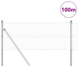 Recinzione con pali. Argento 0.4 x 100 m Acciaio