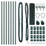 Recinzione con pali. Verde 0.4 x 10 m Acciaio