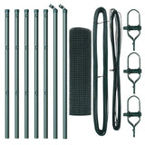 Recinzione con pali. Verde 0.5 x 10 m Acciaio