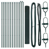 Recinzione con pali. Verde 1 x 25 m Acciaio