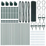 Recinzione con pali. Verde 0.6 x 50 m Acciaio