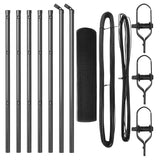 Recinzione con pali. Grigio 0.5 x 10 m Acciaio