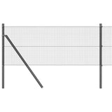 Recinzione con pali. Grigio 0.6 x 10 m Acciaio