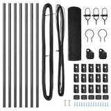 Recinzione con pali. Grigio 0.6 x 10 m Acciaio