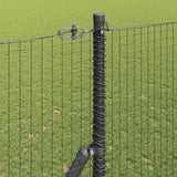 Recinzione a rete saldata da fissare a terra 25 x 1,5 m Grigio