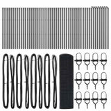 Recinzione con pali. Grigio 0.6 x 100 m Acciaio