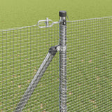 Recinzione in rete saldata con punte 10 x 1,6 m Argento Rete