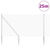 Recinzione in rete saldata con punte 25 x 1 m Argento Rete