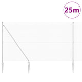 Recinzione in rete saldata con punte 25 x 1,5 m Argento Rete