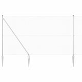 Recinzione in rete saldata con punte 50 x 1,6 m Argento Rete