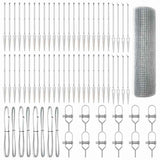 Palo della recinzione Argento 100 x 0,6 m (rete 16 x 16 mm)