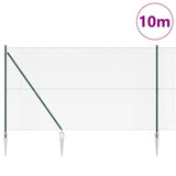 Recinzione in rete saldata con punte 10 x 1,5 m Verde Rete