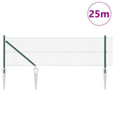 Recinzione in rete saldata con punte 25 x 0,8 m Verde Rete