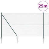 Recinzione in rete saldata con punte 25 x 1,5 m Verde Rete