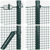 Palo della recinzione Verde 100 x 0,4 m (rete 16 x 16 mm)